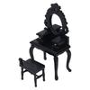 1:12 Dollhouse Dressing Table Stool Miniature Bedroom Furniture Model Decoration DIY Dollhouse Accessory