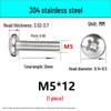 In-Stock 304 Stainless Steel Phillips Pan Head Machine Screw GB818