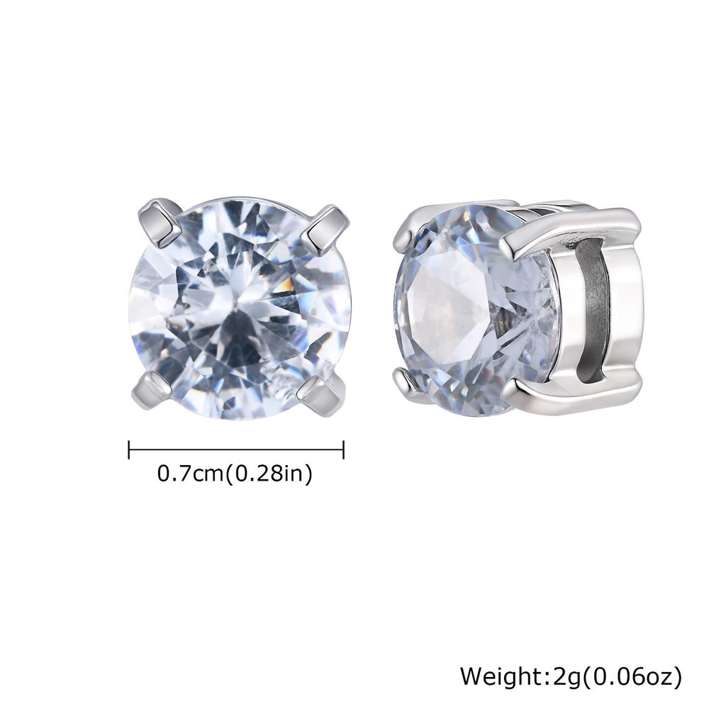 Hiphop Magnetic Ear Clip for Men Women,Crystal Zircon Metal Ear Clip,Non Perforated Ear Jewelry Gift