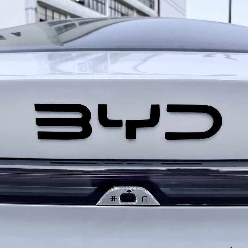 Front Emblem Letter Overlay for BYD Seal 06 DM-i Dolphin/Seagull/EV Smart Driving Edition – 3D  Black Badge Cover