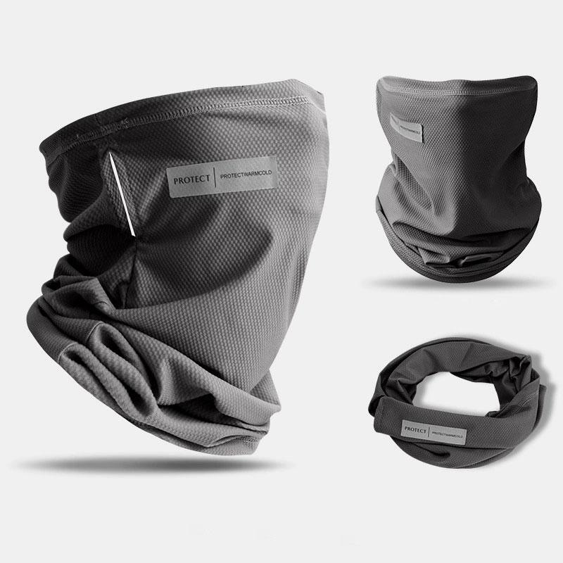 2Pcs Set Sun Protection Face Mask Cooling Soft Neck Gaiter for Men and Women Neckerchief for Outdoor Hiking Cycling Running
