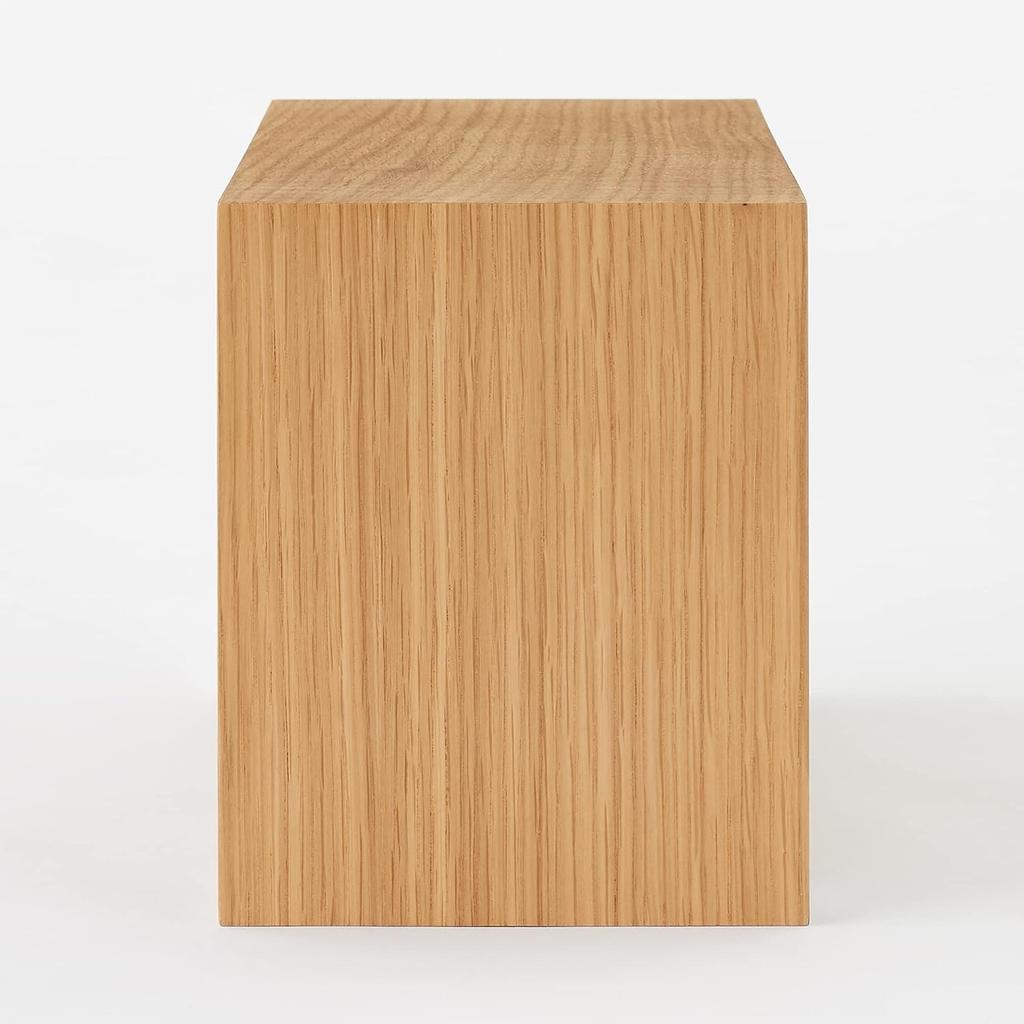 MUJI Furniture 44cm W X D X 19cm Product Suitable for Clothing Storage Wall-Mounted Box, Oak, 15.5cm H, Number 44505038,