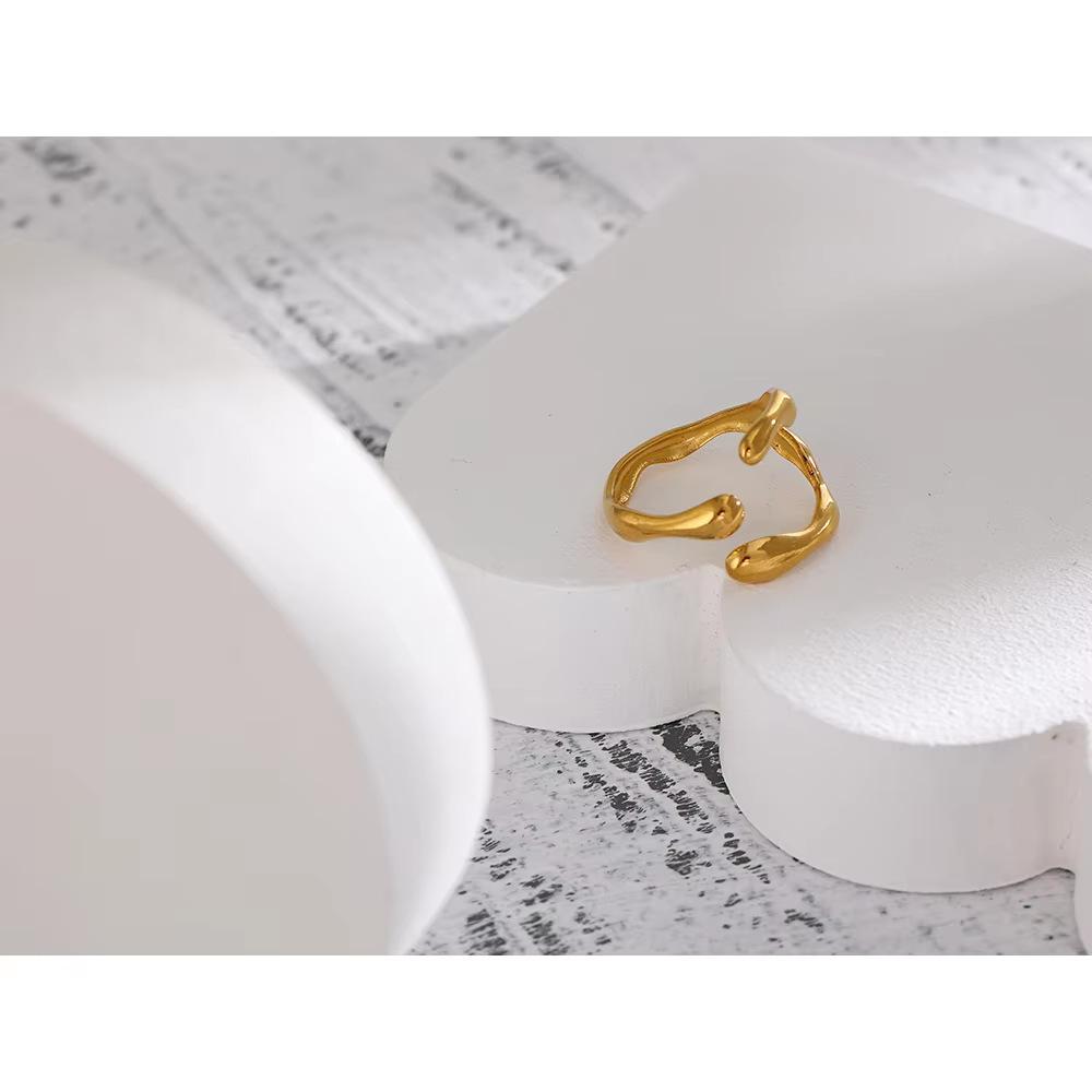 Yori Minimalist Design Stainless Steel Open Ring 2025 Women Stainless Steel Trendy Golden PVD Waterproof Jewelry Accessories