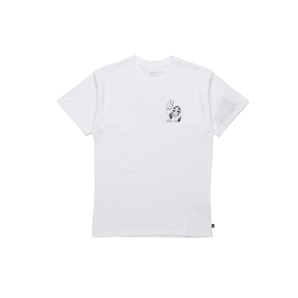 Nike SB Drop Shoulder Mouw T-shirt Unisex Wit CW1465-100