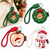 PU Leather Holiday Bag Charm Lightweight Holiday Keyring Leather Keychain  Christmas Gift Exchange
