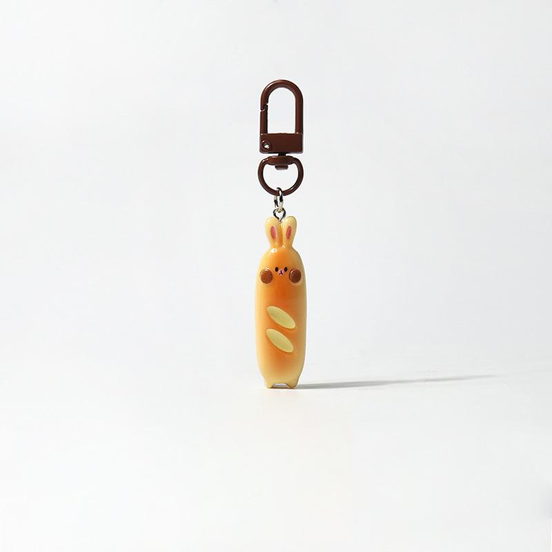 Cute Cartoon Baguettes Keychain Personality Kawaii Animal Bread Car Keyring Pendant Backpack Decoration Accessories Gifts