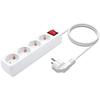 Aisens Base Multiple 4 Prises Avec Interrupteur Avec Câble 3×1.5mm2-1.4m - Couleur Blanche