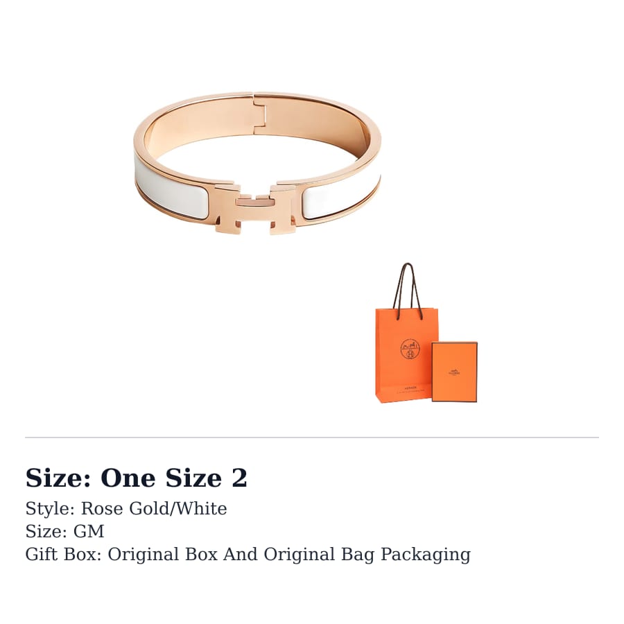 HERMES Clic H Bangles Women`s Rose