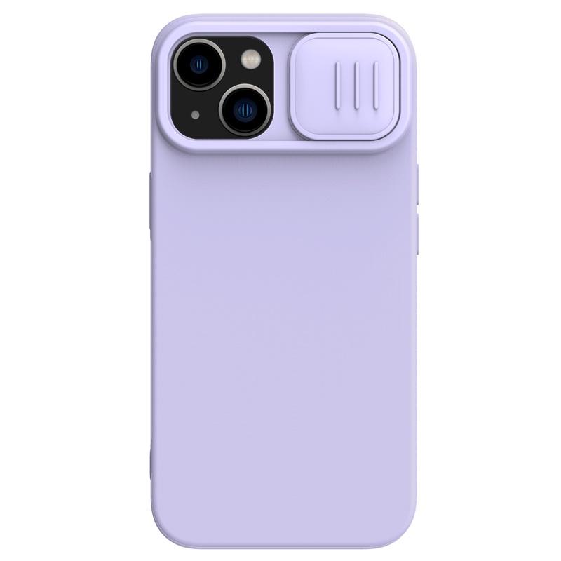 

Чохол Nillkin CamShield Silky Case для iPhone 14 Plus Phone Case Camera Slider Liquid Silicone Shockproof Back Cover iPhone 14 Plus світло-фіолетового кольору