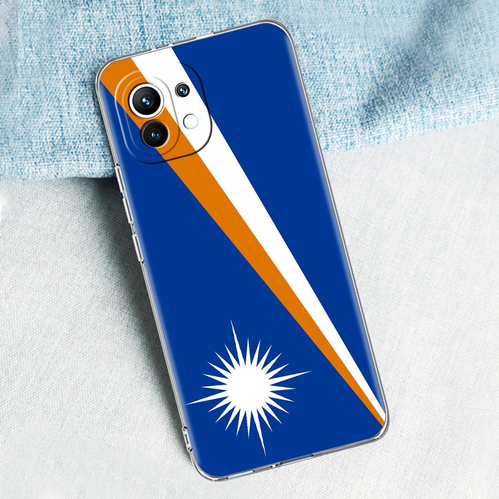 Phone Case For Xiaomi Mi 15 14 13 12 11 Lite 15T 13T 12T Pro Poco X7 X6 X5 Pro 5G X3 NFC F7 F6 F5 Cover Marshall Islands Flag