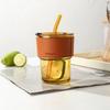 Trendy Bamboo Glass Cup: Stylish Women's Coffee & Beverage Gift