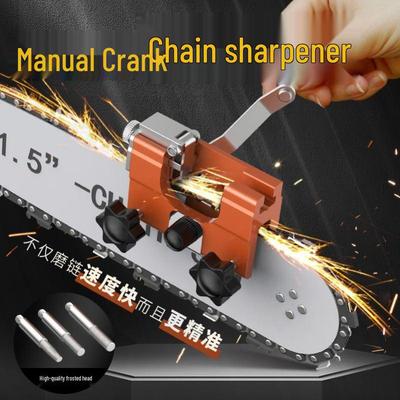 Hand-Cranked Chainsaw Chain Sharpener and Grinder Tool