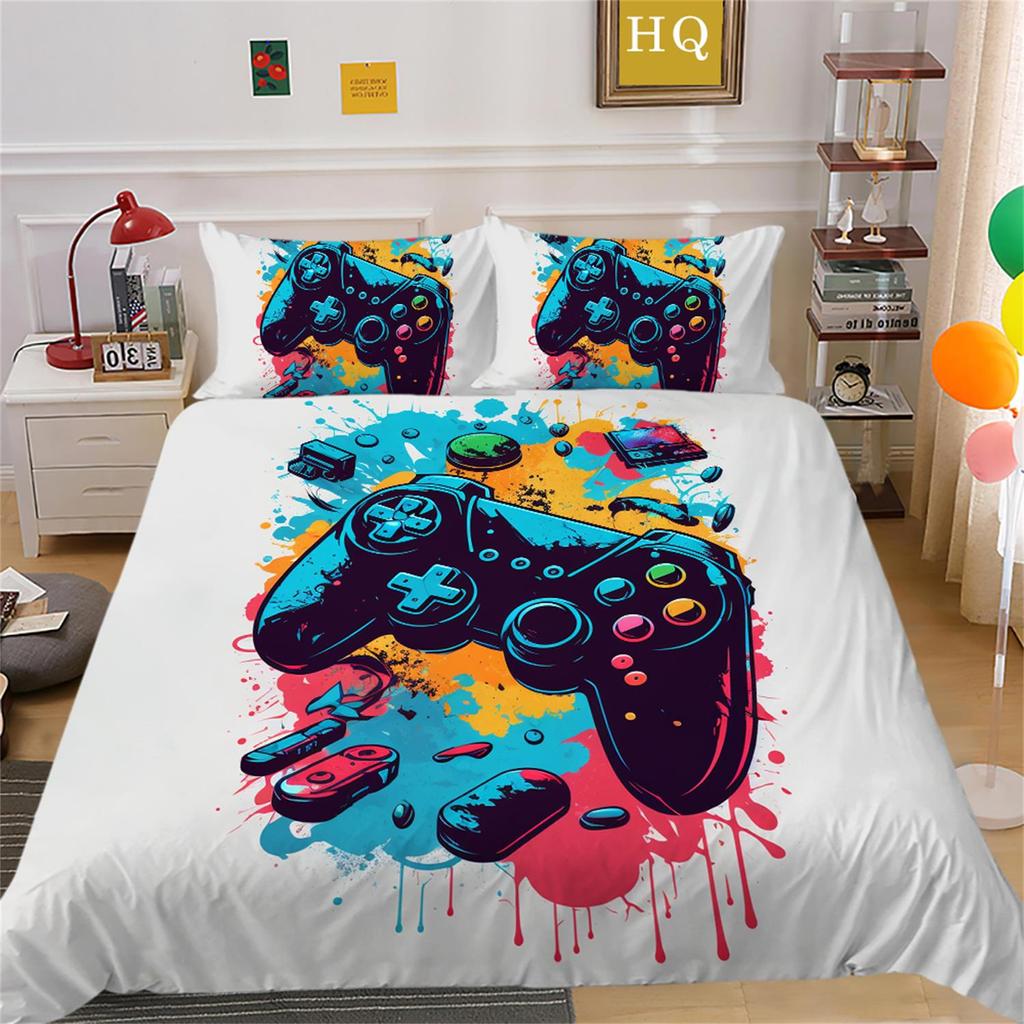Home Set di biancheria da letto Game Player Quilt e federa AU/EU/US Letto matrimoniale/letto matrimoniale Full Size