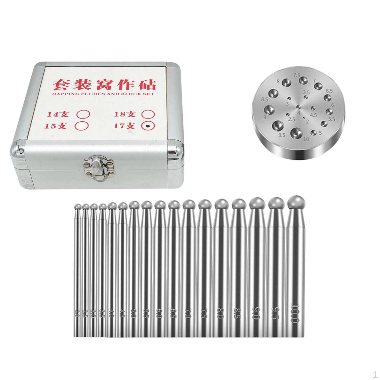 17 Pieces Dapping Block and Punch