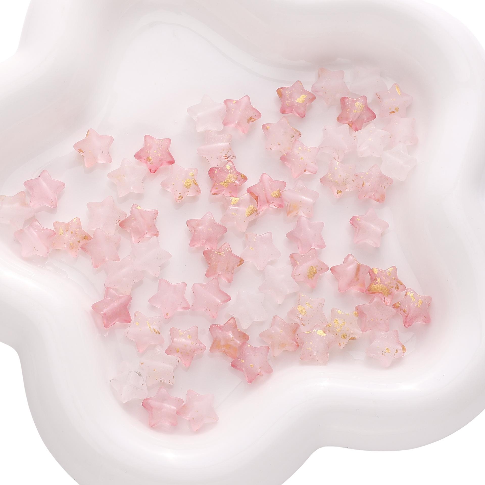 

Бусины ручной работы 10*9 мм акриловые полупрозрачные цветные точки золотая пентаграмма самодельные украшения аксессуары ручная нить бусины сумка подвеска россыпью бусины about 50 pieces x 1 bag