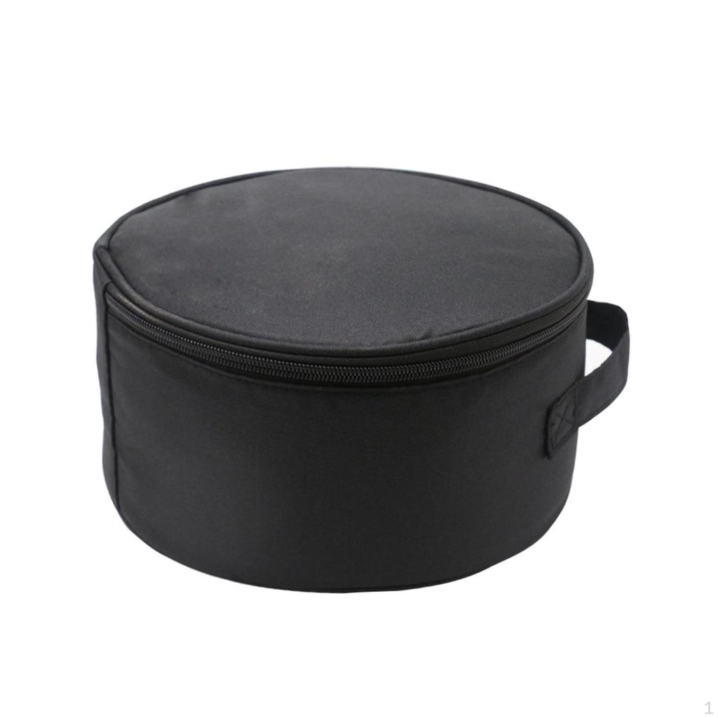 Bolsa de Almacenamiento para Ventilador Neceser Redondo para Maquillaje con Asa de Transporte Organizador Artículos de Tocador