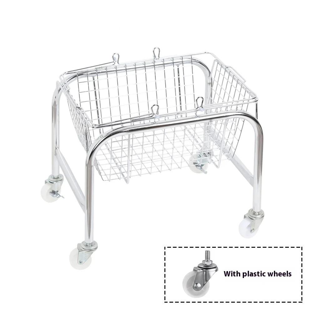 Large Capacity Mobile Trolley Storage Rack Convenient Book Shelf Home Snack Storage Basket Bedroom