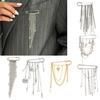 Elegant Metal Chain Tassels Brooch Badge With Layered Effect For Adding Flair To Coats Bags And Various Garments