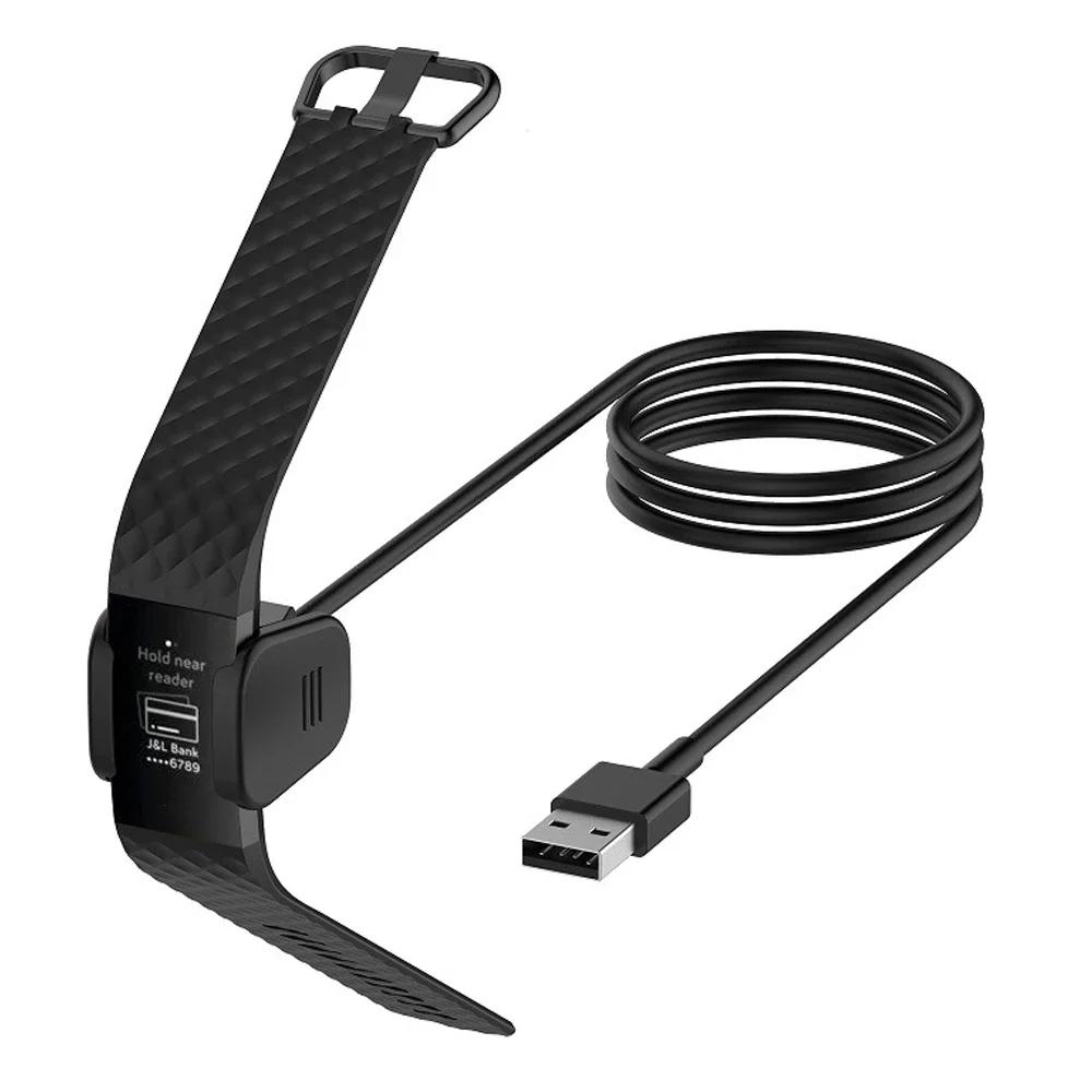 Ladeholderdokk for Fitbit Charge 3 Smartklokke USB-ladekabel for Fitbit Charge SE 4