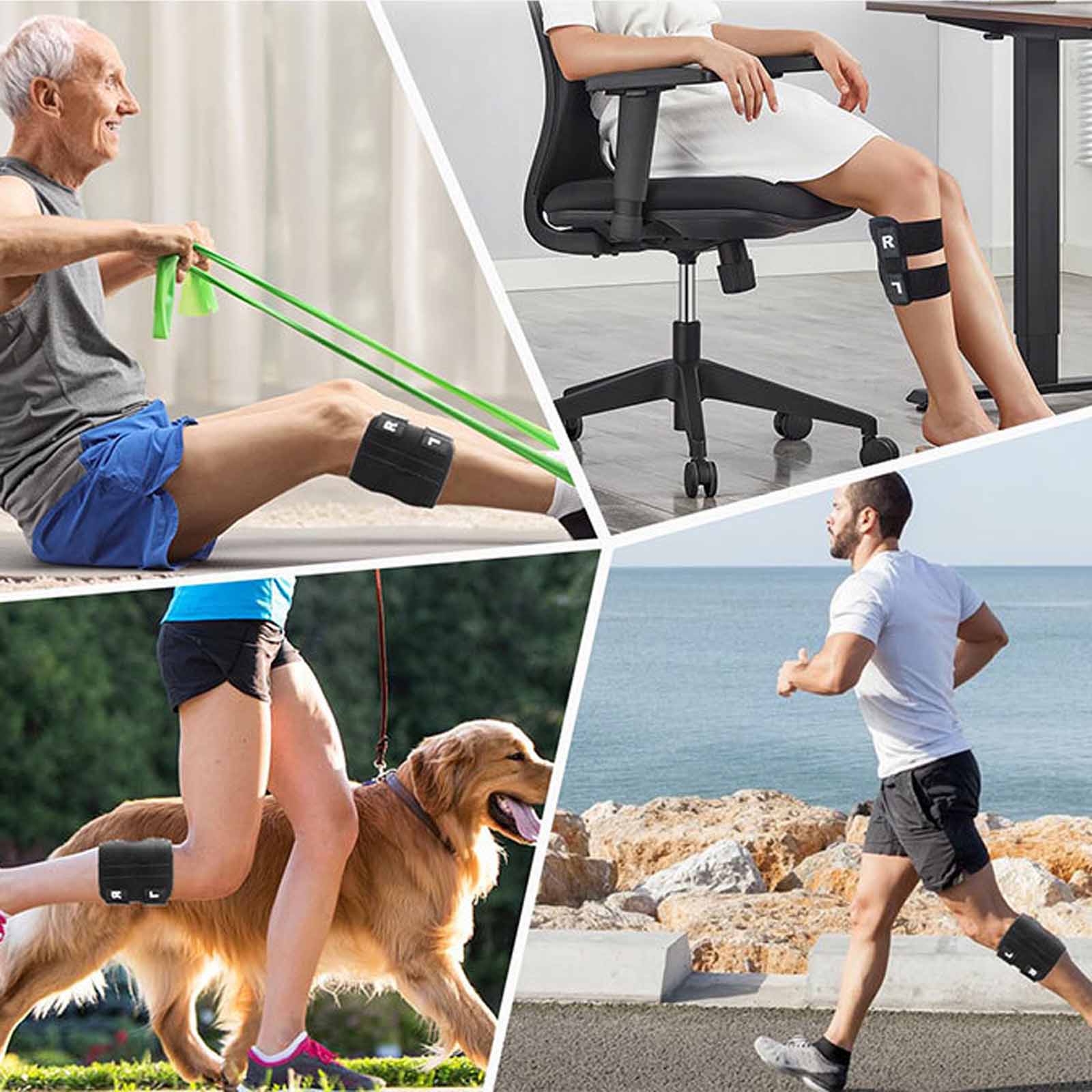 Leg Guard Support Strap for Exercise, Adjustable Compression Strap, Sciatic Nerve Pain Relief Pressure Support One Size