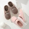 Winter cotton slippers women's thick bottom indoor home warm and comfortable velvet home indoor non-slip couple slippers men