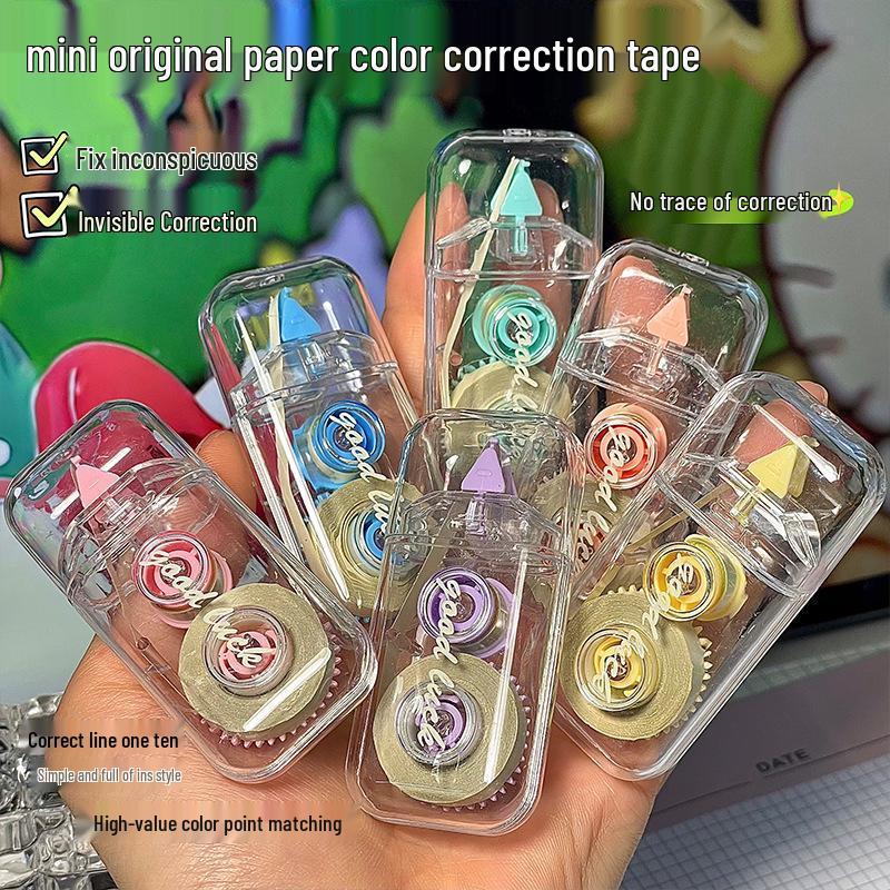Mini Portable Student Correction Tape – Cute, Transparent, Muji-Style