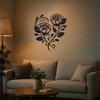 Halloween Heart Rose Metal Wall Decor Modern Home Ornament