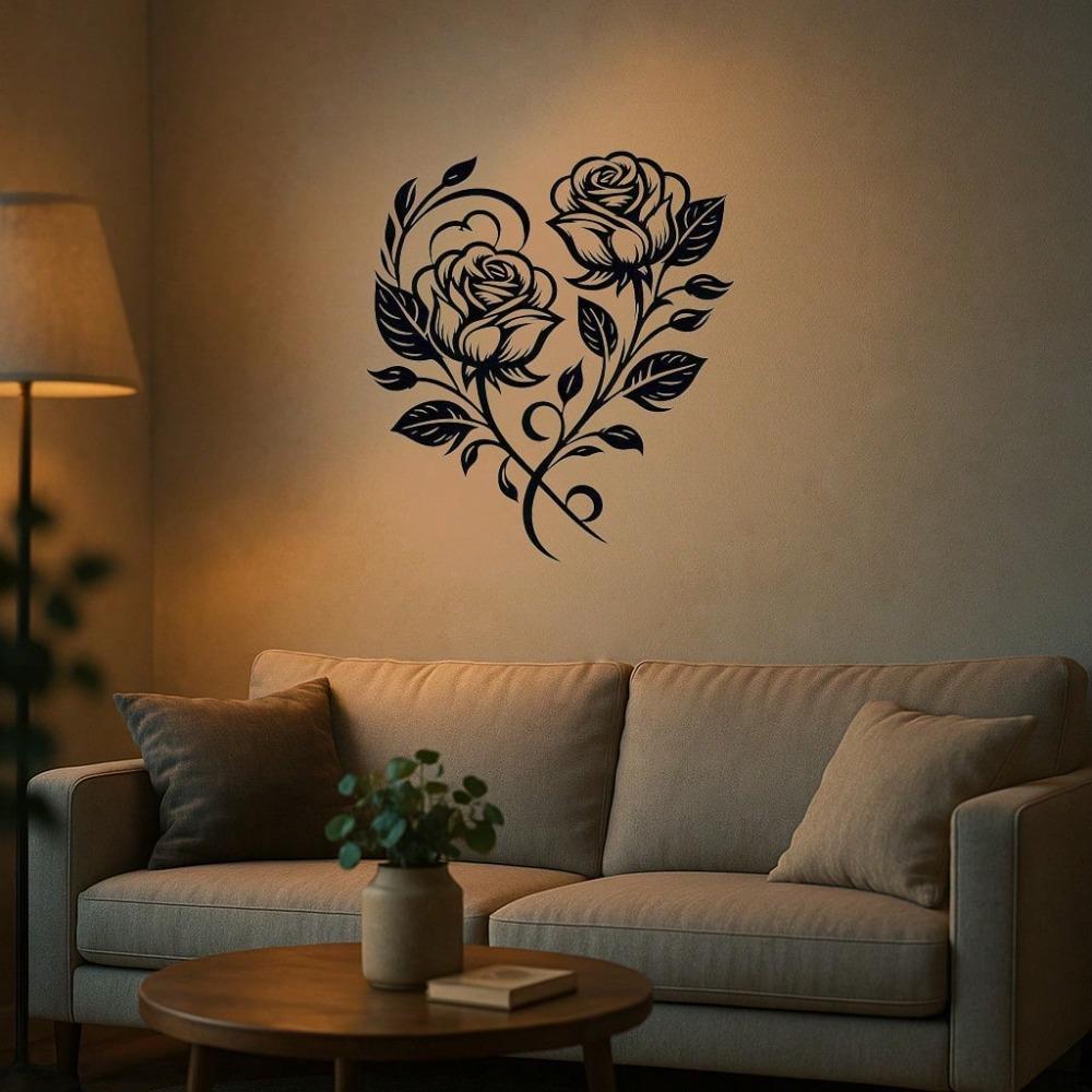 Halloween Heart Rose Metal Wall Decor Modern Home Ornament