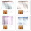 5pcs 10pcs Stainless Seel Flower Straw Spoon Summer Milk Tea Stirring Yerba Mate Straws Reusable Drinking Kitchen Supplies