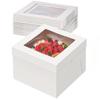 5pcs with Window Cookie Bakery Boxes Square Wedding Pastry Box Cupcakes Treat Boxes  Party Decor