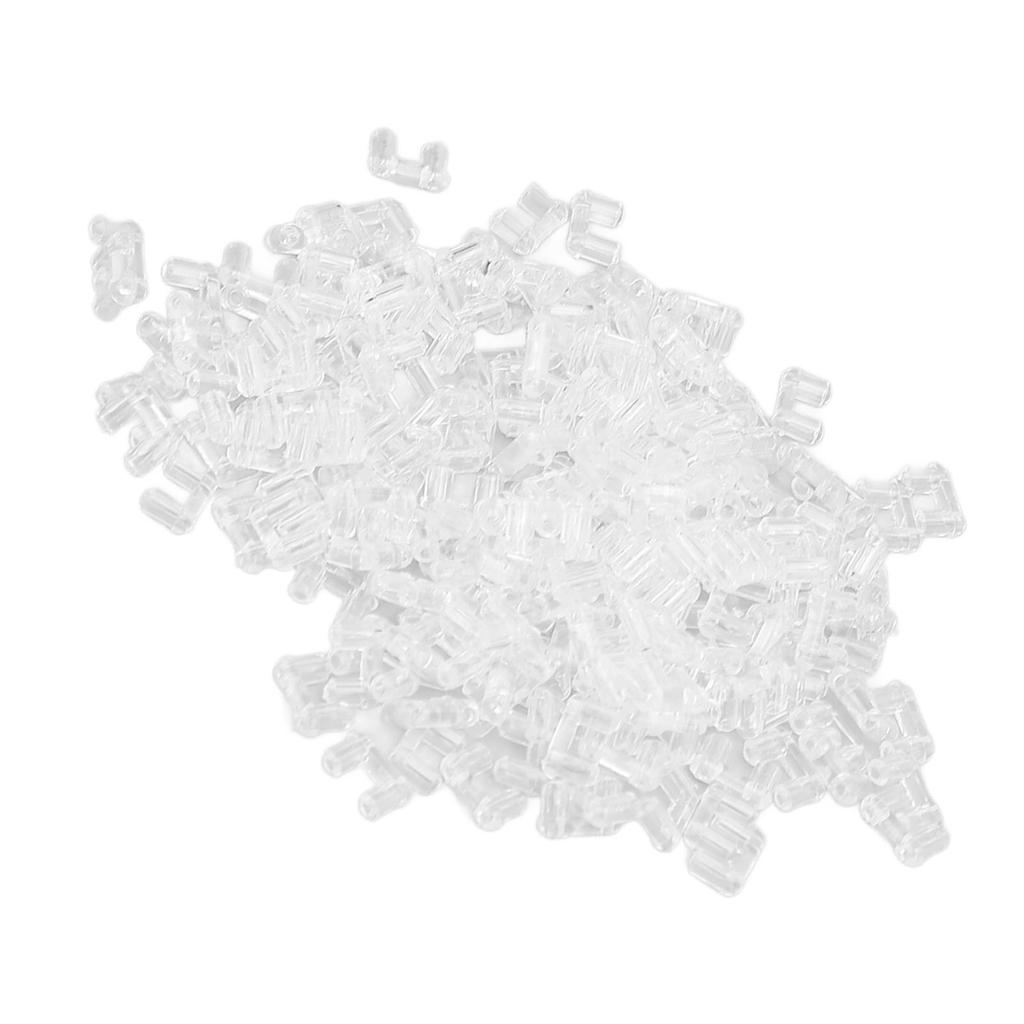 200 Stück Randlose Brillen Kompressionshülse Transparentes Kunststoff Befestigungszubehör Werkzeuge Randlose Fassungen Montagehülse 1,5x0,8x2,2mm Größe 11