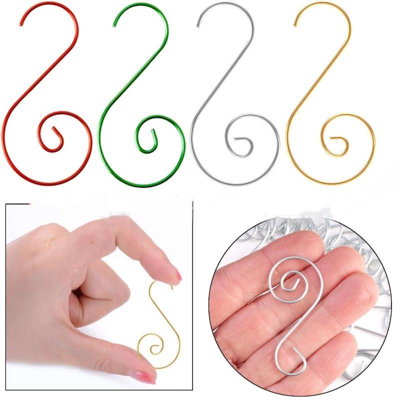 12/20Pcs/Set Party Supplies Christmas Decoration Hanger Hooks Xmas Tree Hook S Shaped Metal Hook