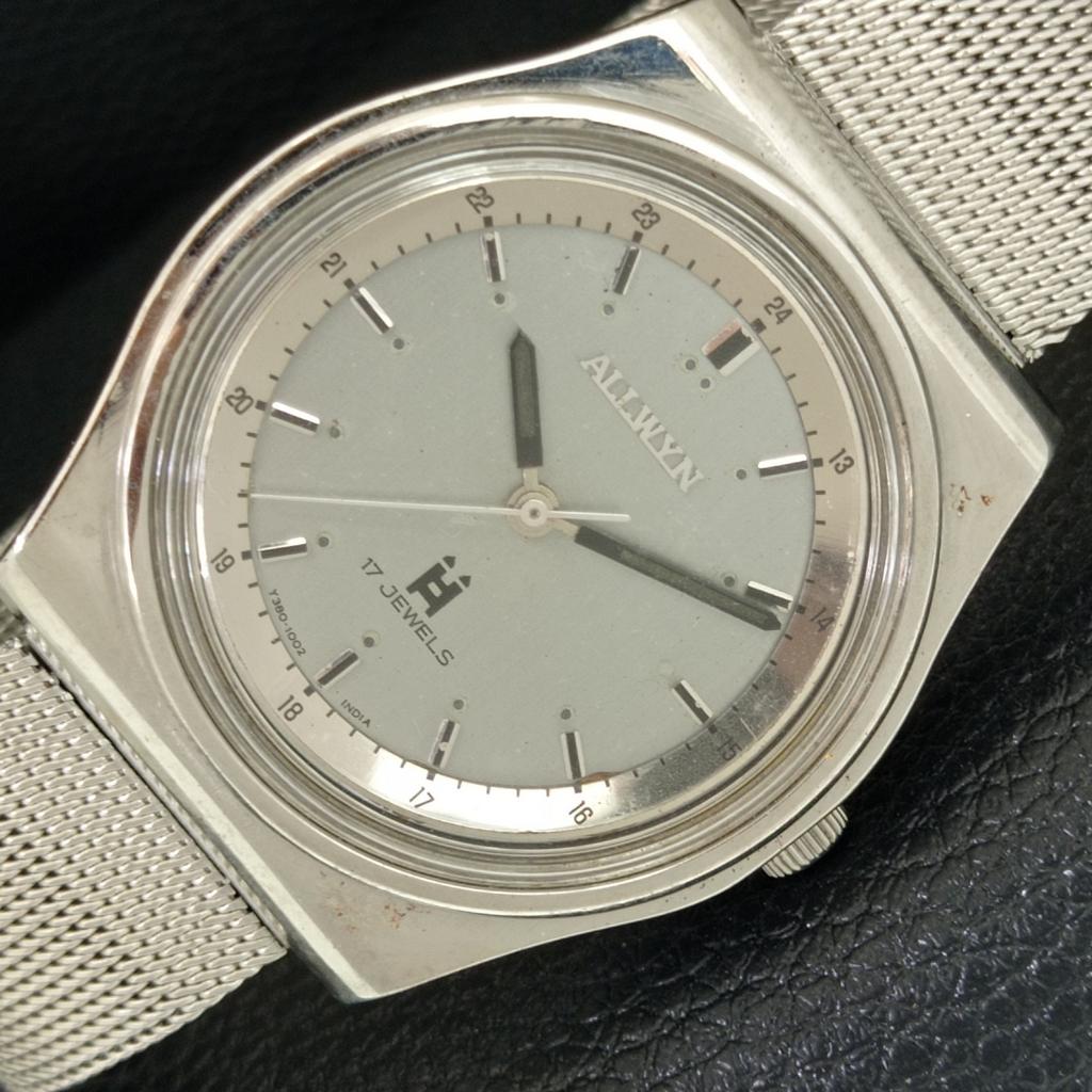 

HAND-WINDING VINTAGE ALLWYN 6300A INDIA MENS ORIGINAL DIAL WATCH a706239-1