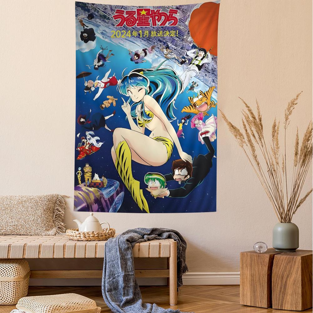 Urusei Yatsura Anime Cartoon Tapestry Wall Hanging Decoration Household Home Decor for Living Room Bedroom Dorm
