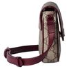 Gucci Double G Logo Cat Detail Coated Fabric Mini Shoulder Bag Women shoulder bag Deep-Red Brown 818764-FAEEP-8574