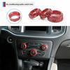 3x Air Condition Audio Switch Knob Trim Ring for Dodge Challenger 15+ /Ram 12-17