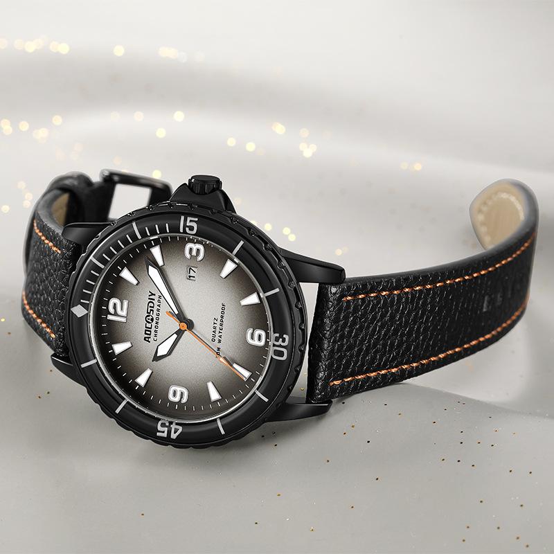 Men's Waterproof Luminous Quartz Watch Student Colored Dial Fashion Sports Calendar Watch
