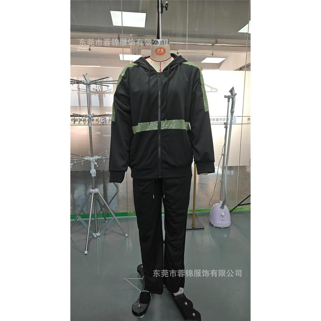 Women's sets casual sports long-sleeved hooded sweatshirt and trousers 2-piece set