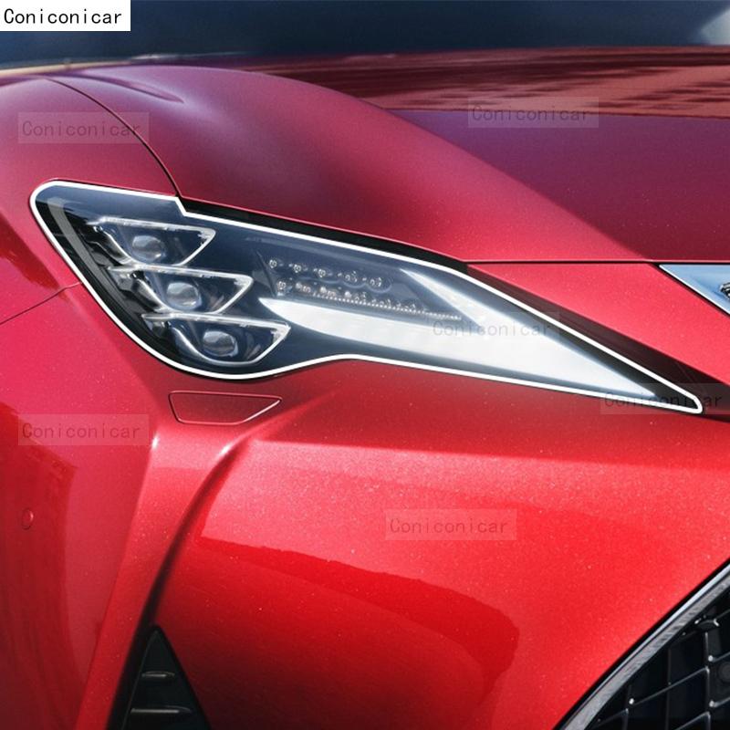 For LEXUS RC -2024  Car Headlight Transparent TPU Protective Cover Film Front Light Tint Change Color Sticker