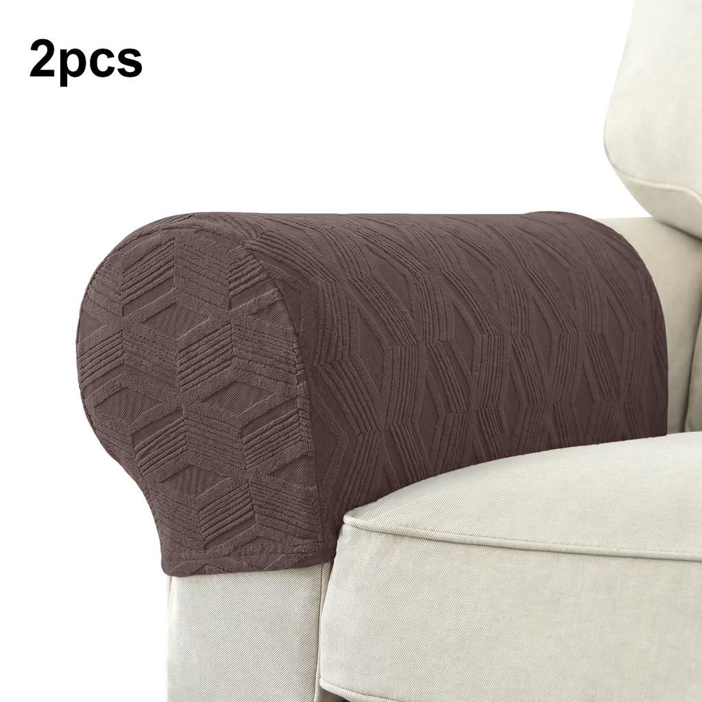 2pcs/set Jacquard Sofa Armrest Covers Stretch Anti-Slip Sofa Arm Slipcover Armchair Protector Dust Cover Home Decoration