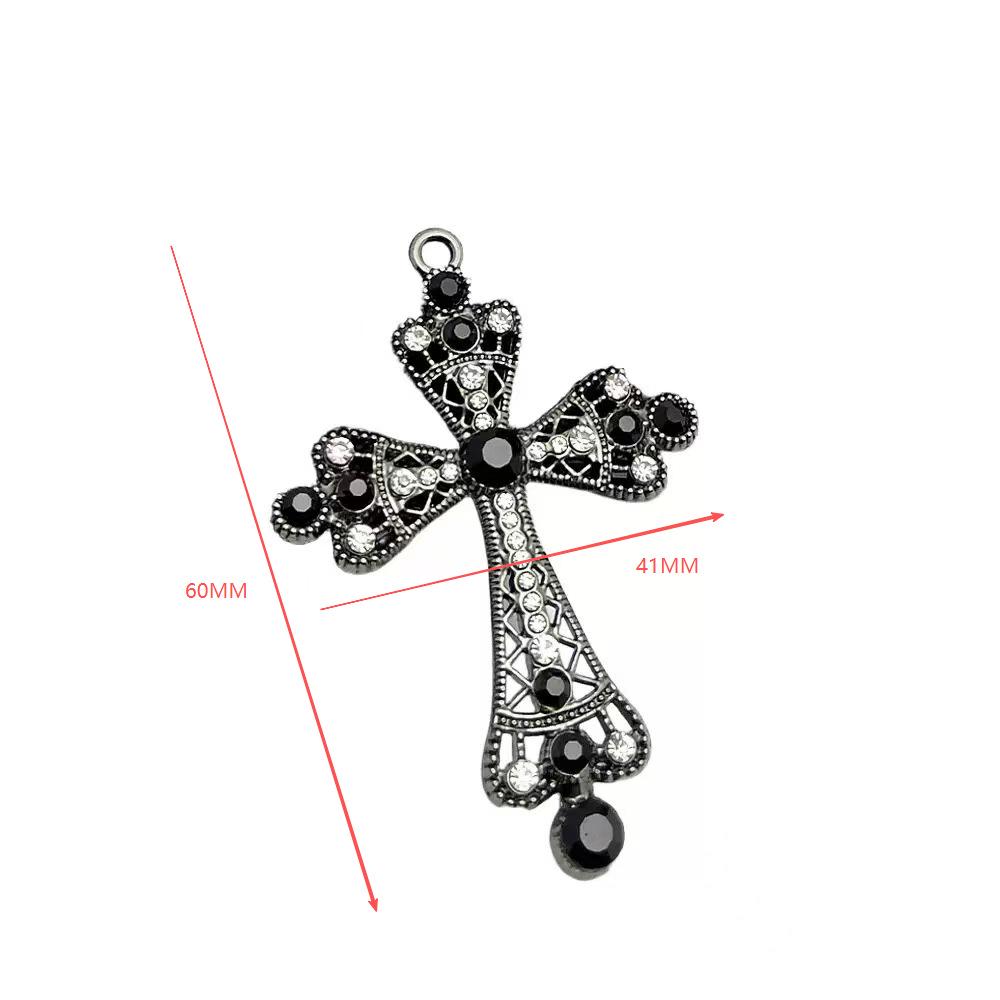 Abalorios de Cruz de Aleación y Accesorios para Llaveros para Joyería DIY