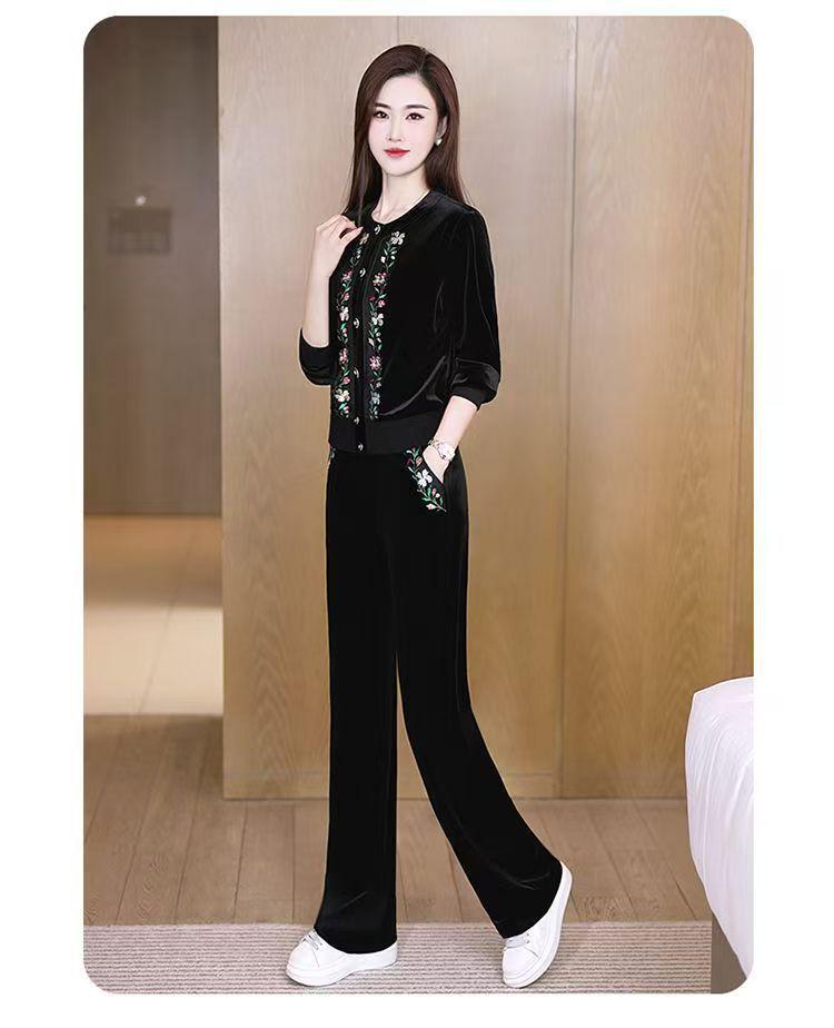 Dam Vår & Höst Mode Lös Slimmande Tvådelad Set - Ny Temperamentdesign