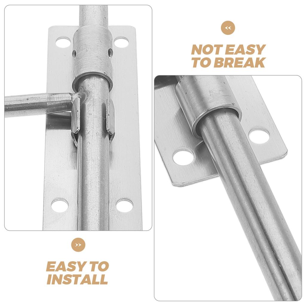 Heavy Duty Thickened Stainless Steel Slide Bolt Latch Indoor Door Lock Gate Shed Fence Barn Door Cane Bolt Fence Gate Drop Rod