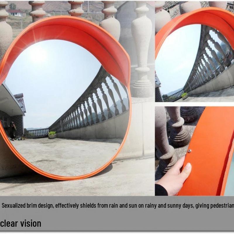 Miroir de circulation grand angle: Miroir Convexe Extérieur/Intérieur pour la Sécurité Routière et l'Antivol, Parfait pour les Coins de Garage
