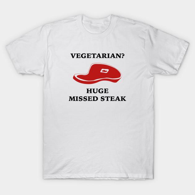 

Unisex Fashion TShirt Vegetarian Huge Missed Steak Print TShirt Plus Size XS-6XL T-Shirt 100%Cotton Tops O Neck Short Sleeve Tees XXL білий