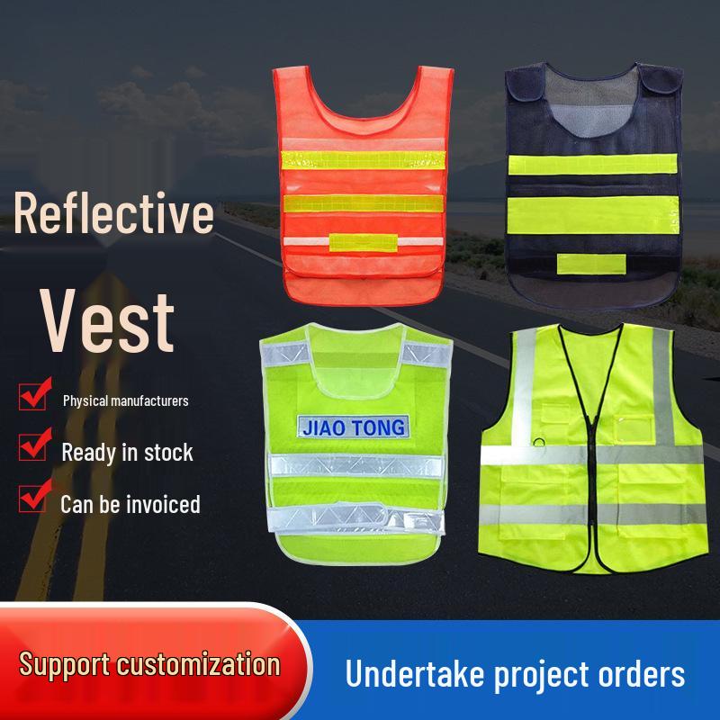Custom Reflective Safety Vest for Construction and Sanitation