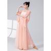 Moderner Tanz Culottes Locker Weiter Bein Rock Hose Chinesischer Volksnationaltänzer Übungskleidung Fließend Hanfu Klassisch Bühne