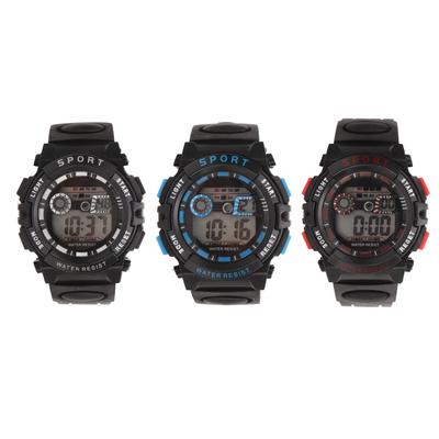 Digital Sports Watch Day Date Display WR50M Waterproof Alarm Men Electronic Watch Fashionable with Luminous Light for Swimming