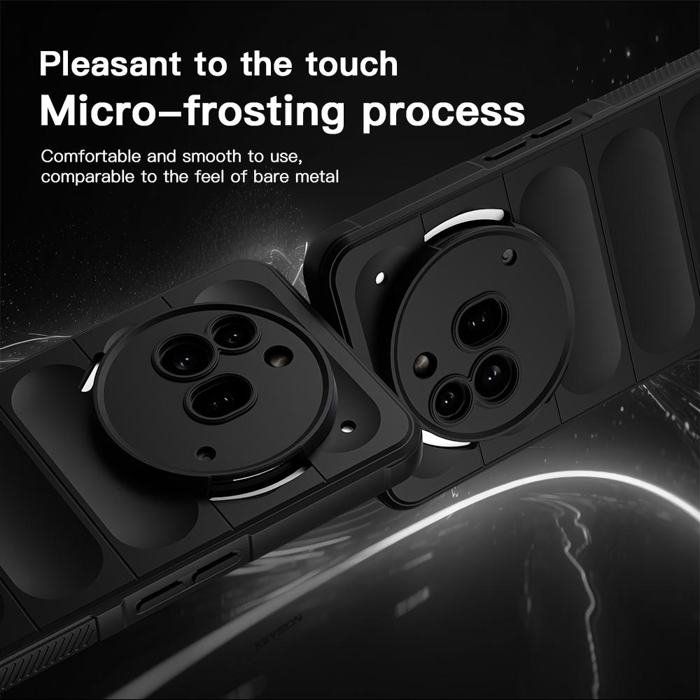 KEYSION Shockproof Matte Case for Nothing Phone 3A 3A Pro Anti-skid Soft Silicone Phone Back Cover for Nothing Phone 3A Pro 3A
