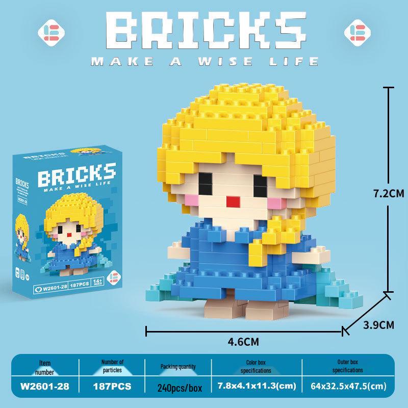 Cartoon Figurine Building Blocks: Kuromi, Cinnamoroll & Melody Rabbit - Educational Toy Blind Box for Kids